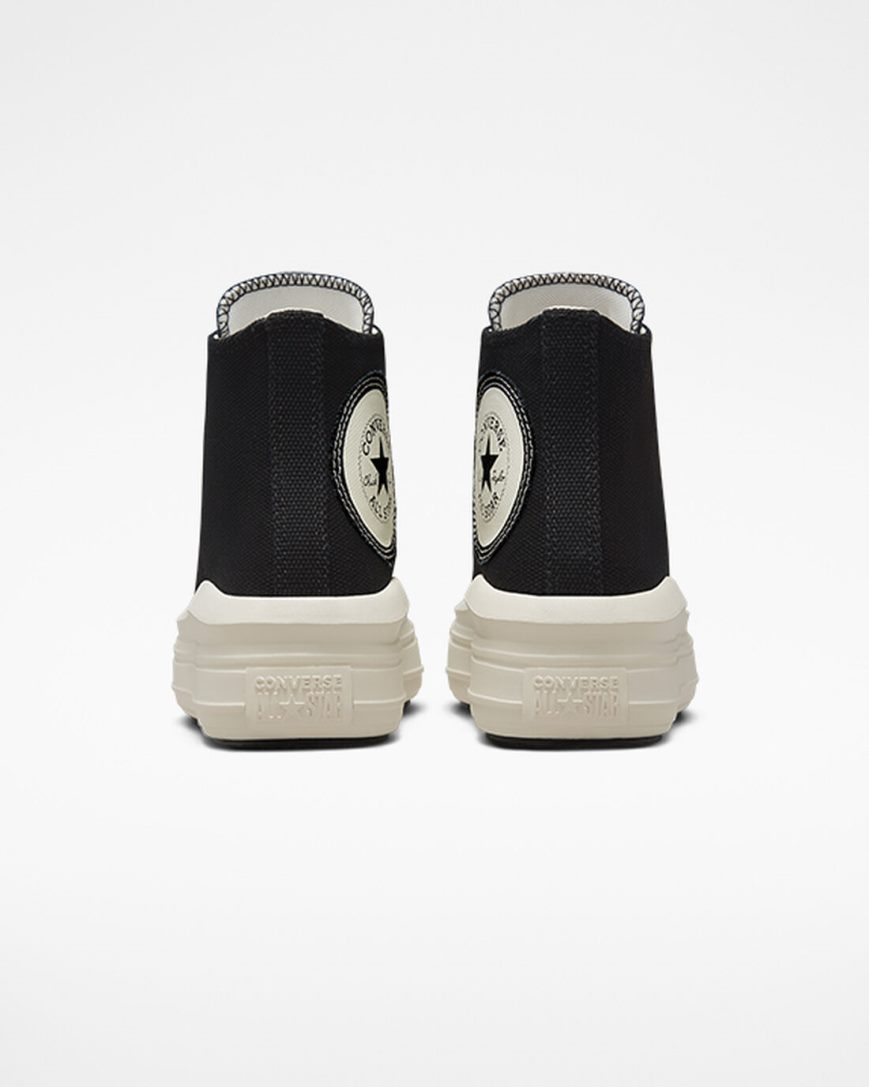 Women's Converse Chuck Taylor All Star Move Oversized Patch High Top Platform Shoes Black / Beige White | AU 6E508U
